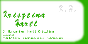 krisztina hartl business card